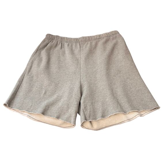 NEW GOOD AMERICAN Women's Gray Elastic Waist 100% Cotton shorts Size 6 3XL - Picture 1 of 5
